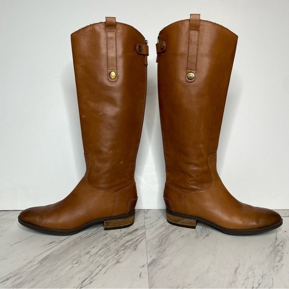 Sam Edelman Penny Whiskey Leather Riding Boot 7M - Picture 9 of 16